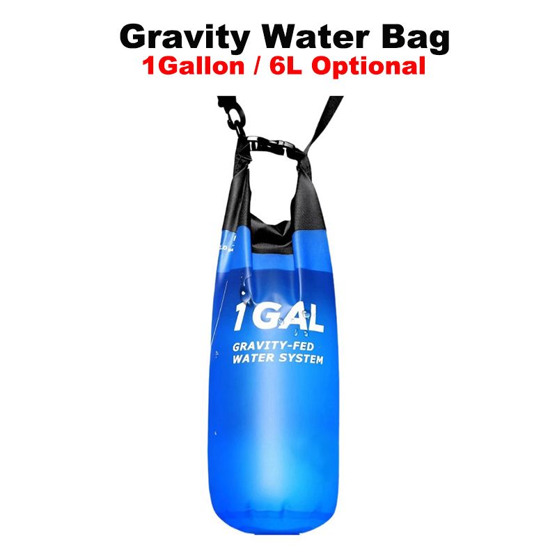 Outdoor Sports Water Bag 1Gallon 6L TPU Filter Gravity WaterBag Multi-specification UF Filters Replaceable Foldable Filter Bucket Bag ﻿