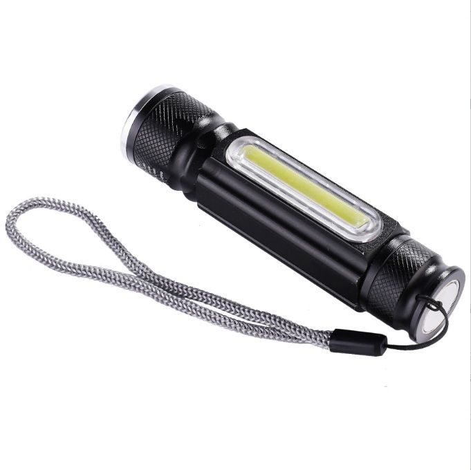 Black Magnet COB Work Light XML T6 Led Mini Torch Strong Light Flashlight